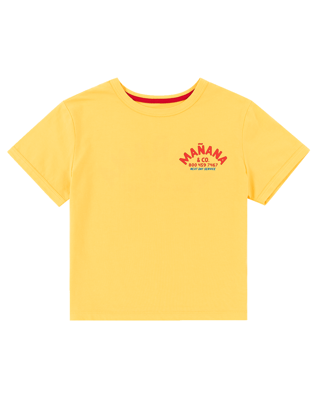 Cropped Shop Tee - Washed Yellow