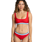 The Lake Austin Two Piece - Red / Off-White