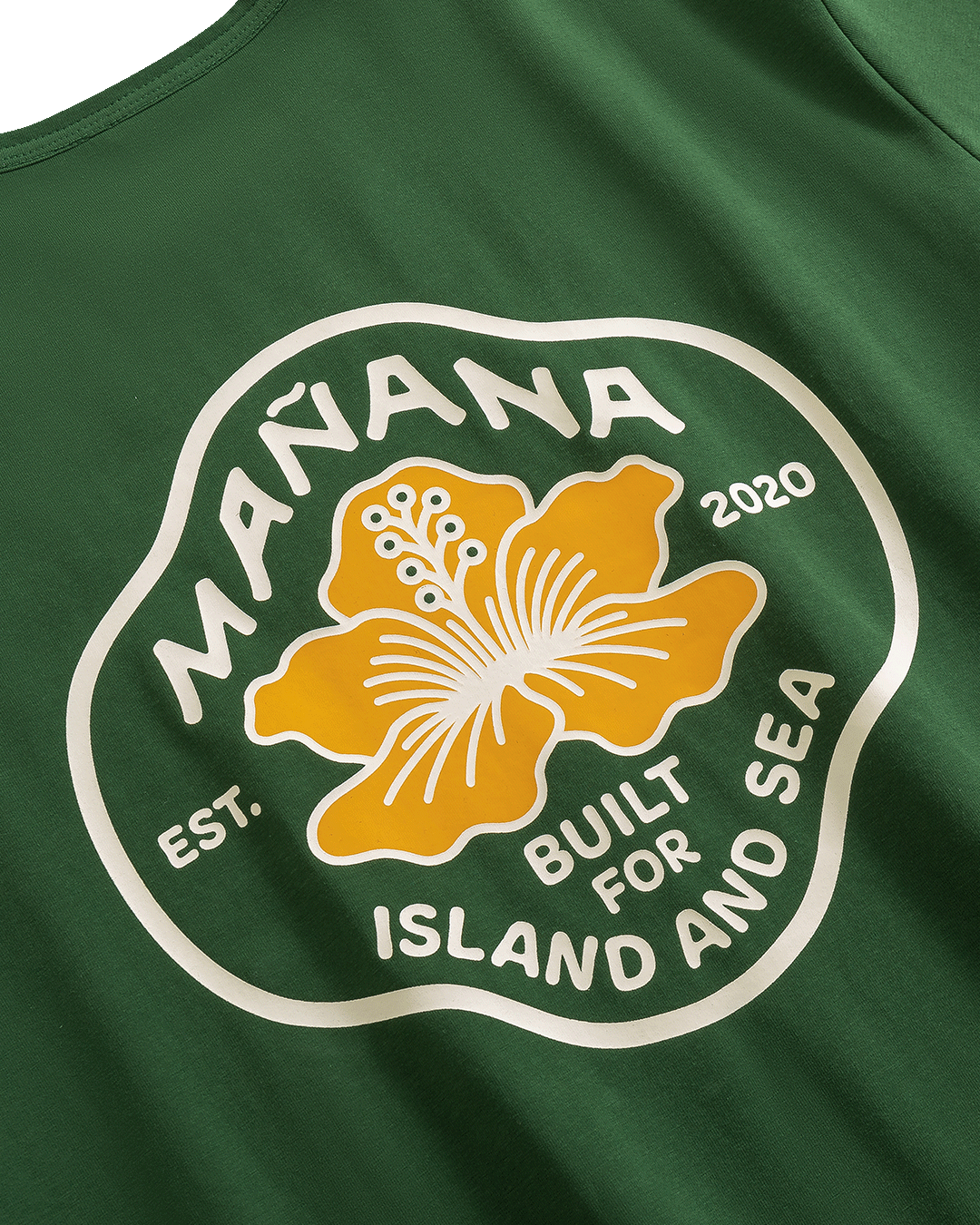 Hibiscus Badge Tee - Green