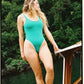 The Lake Austin One Piece - Lake Green / Swedish Blue