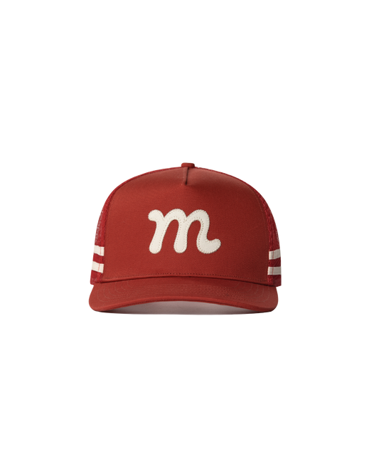 Mesh Back "M" Trucker - Red