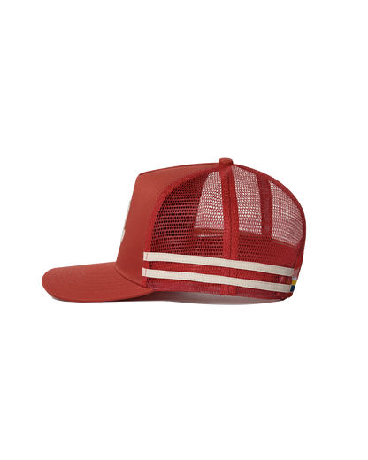 Mesh Back "M" Trucker - Red