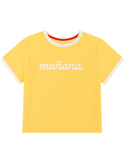 Cropped Logo Ringer - Yellow