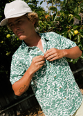Breeze Button Up - Green Floral