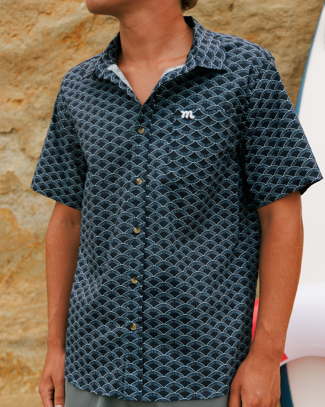 Breeze Button Up - Ocean Shell
