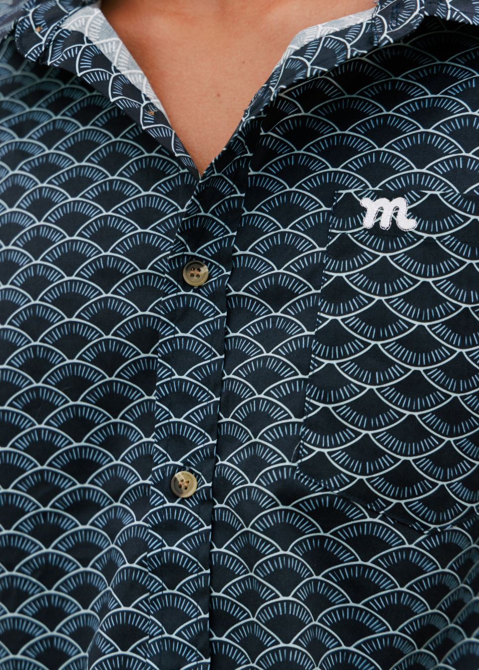 Breeze Button Up - Ocean Shell