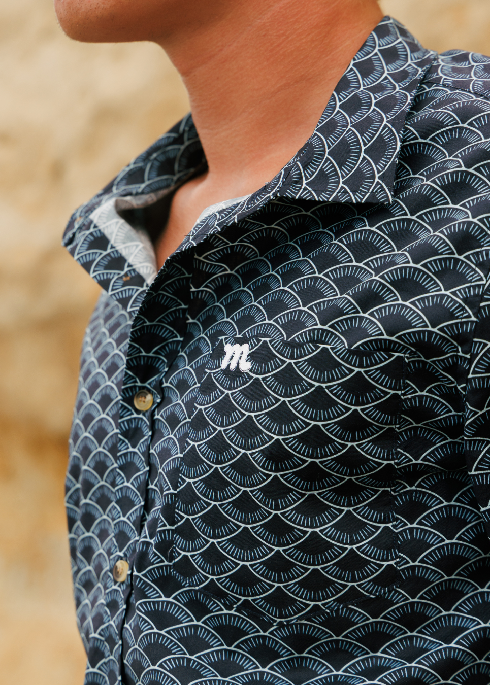Breeze Button Up - Ocean Shell