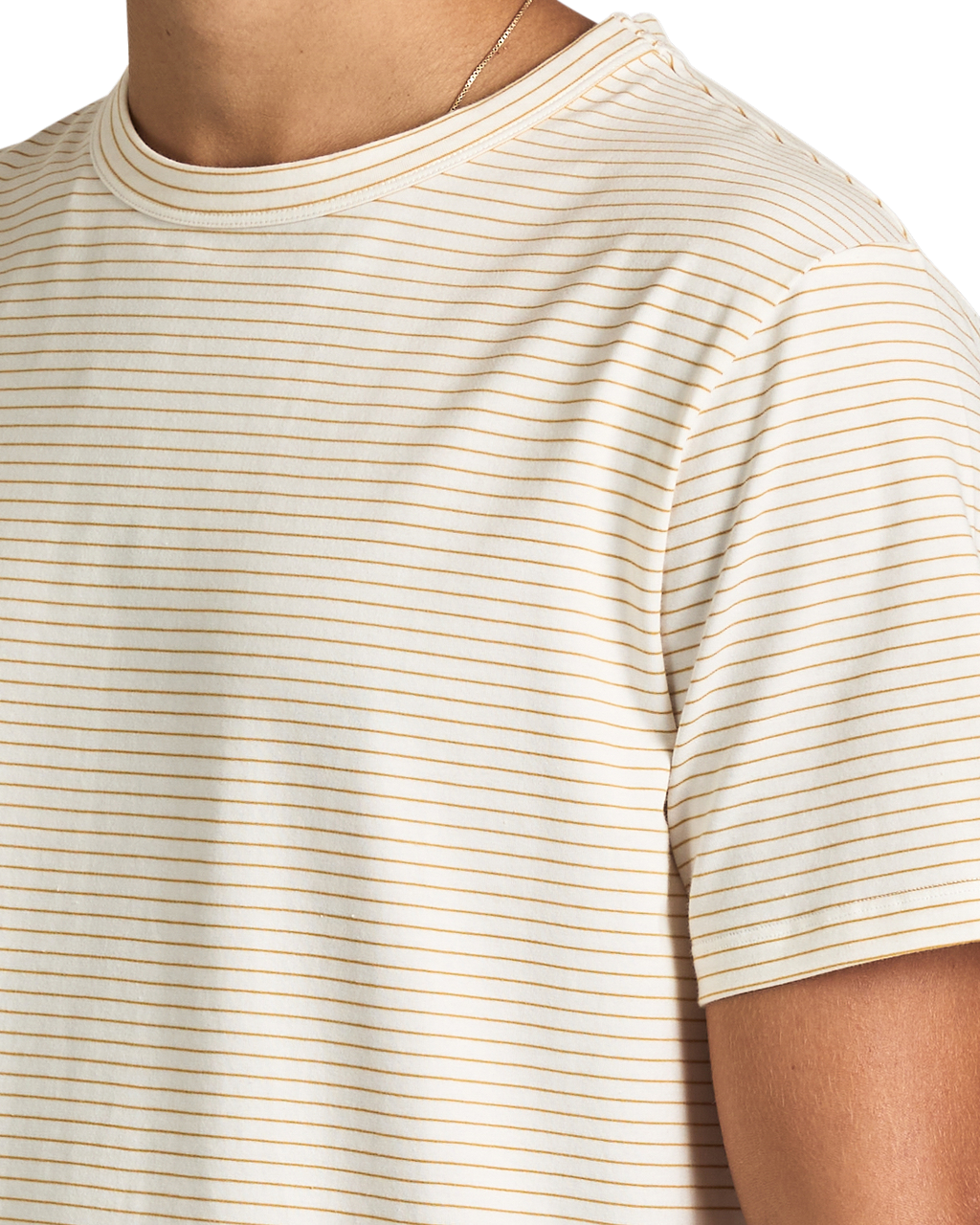 Striped Tee - White/Yellow