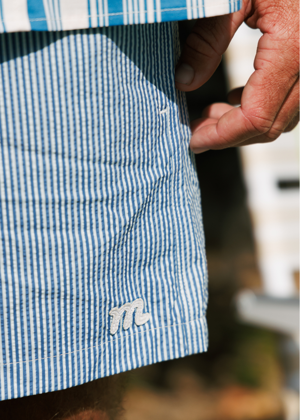 Seersucker Shorts - Blue